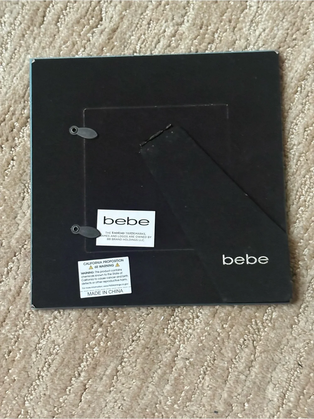 bebe Silver Glitter Square Wall Frame